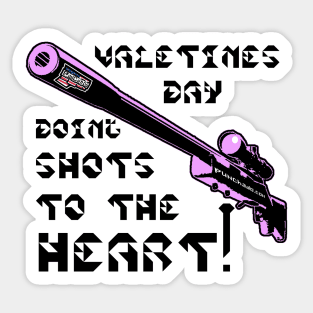 Valentines Day Doing Shots To The HEART! v. Code Pink Blk Text Sticker